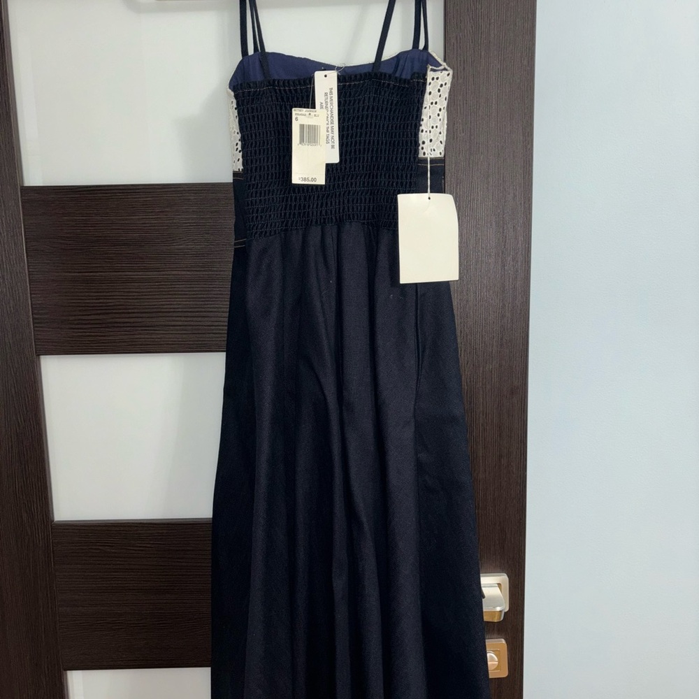 Classic Lace and Denim Betsy Johnson Dress - Picture 4 of 4